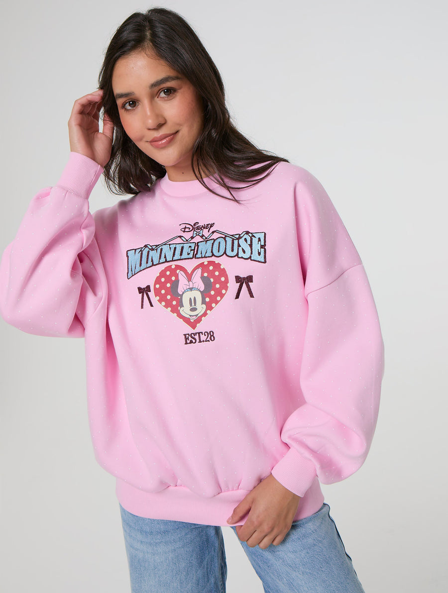Disney Minnie Mouse Polka Dot Sweatshirt - Image 1