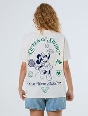 Disney Minnie Mouse Queen of Swing Tennis T-Shirt In White
