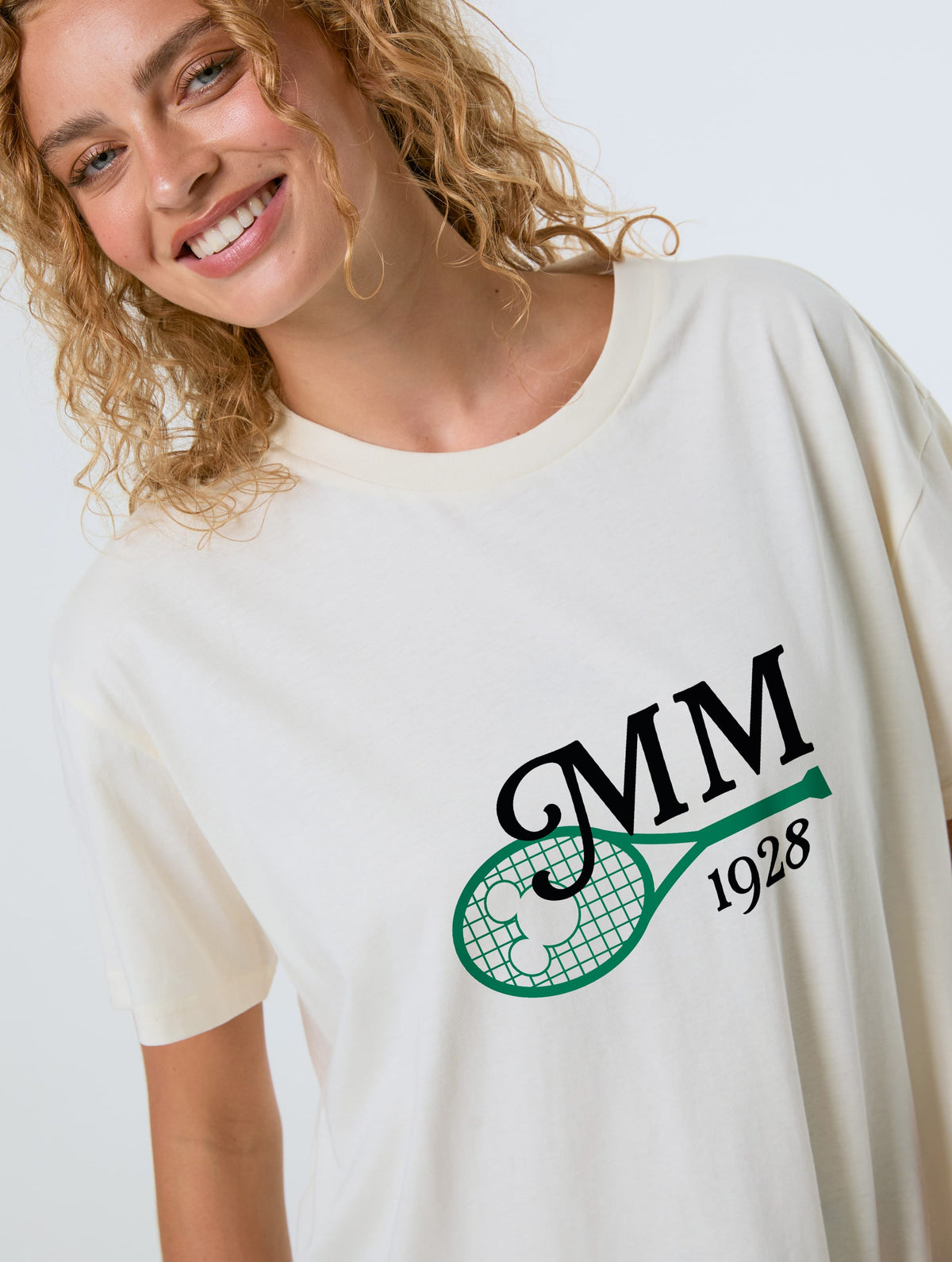 Disney Minnie Mouse Queen of Swing Tennis T-Shirt In White - Image 2