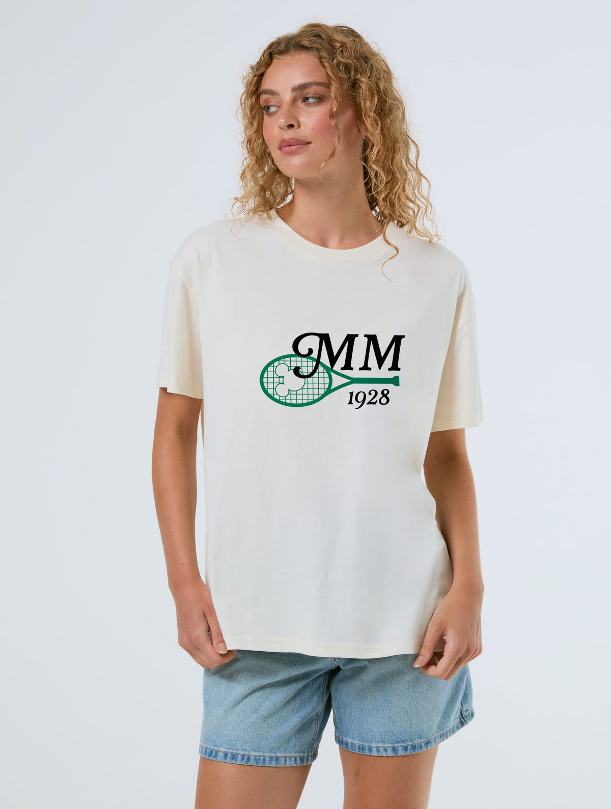 Disney Minnie Mouse Queen of Swing Tennis T-Shirt In White - Image 3
