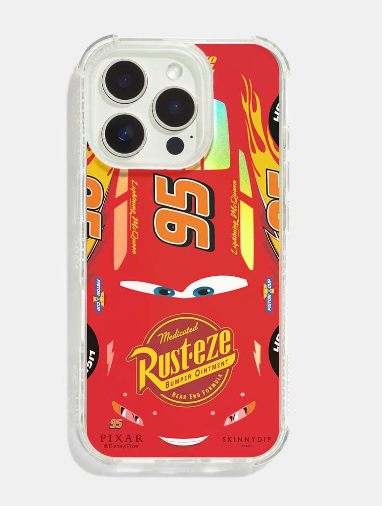 Disney Pixar Cars Holographic Lightning McQueen Shock iPhone Case - Image 1