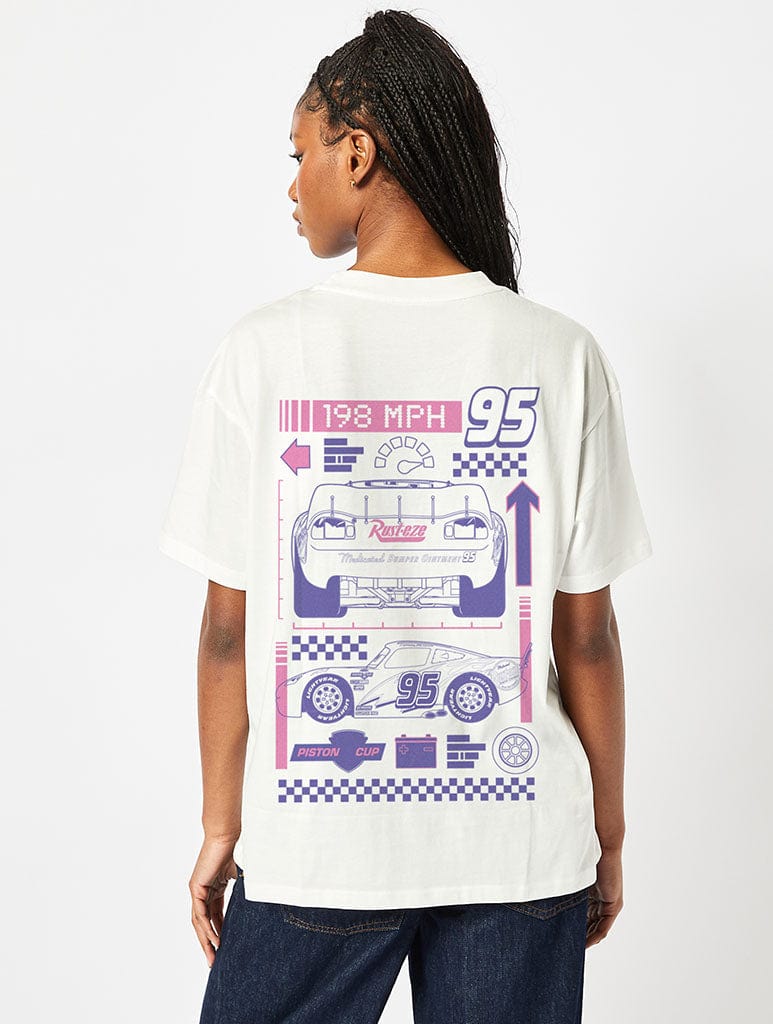 Disney Pixar Cars T-Shirt In Ecru - Image 1