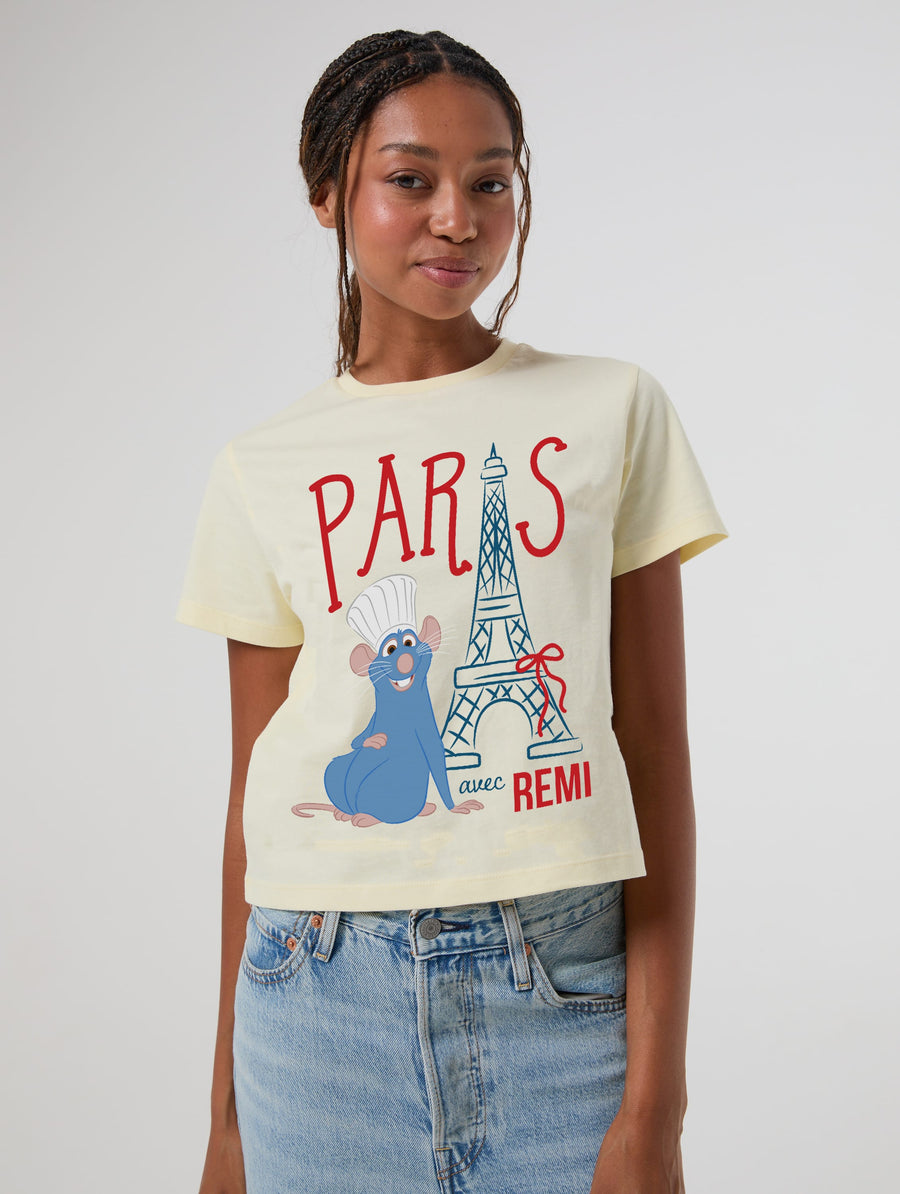 Disney Pixar Ratatouille Paris Avec Remi Baby T-Shirt In Butter Yellow