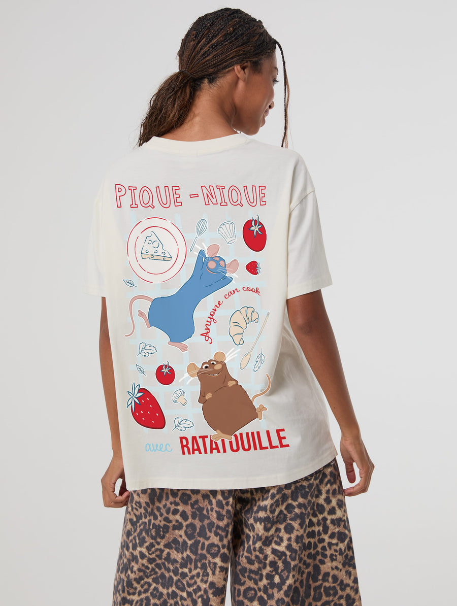 Disney Pixar Ratatouille Pique-Nique T-Shirt In White - Image 1