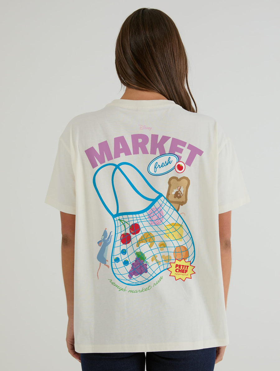 Disney Pixar Ratatouille Remy’s Market T-Shirt In White - Image 1
