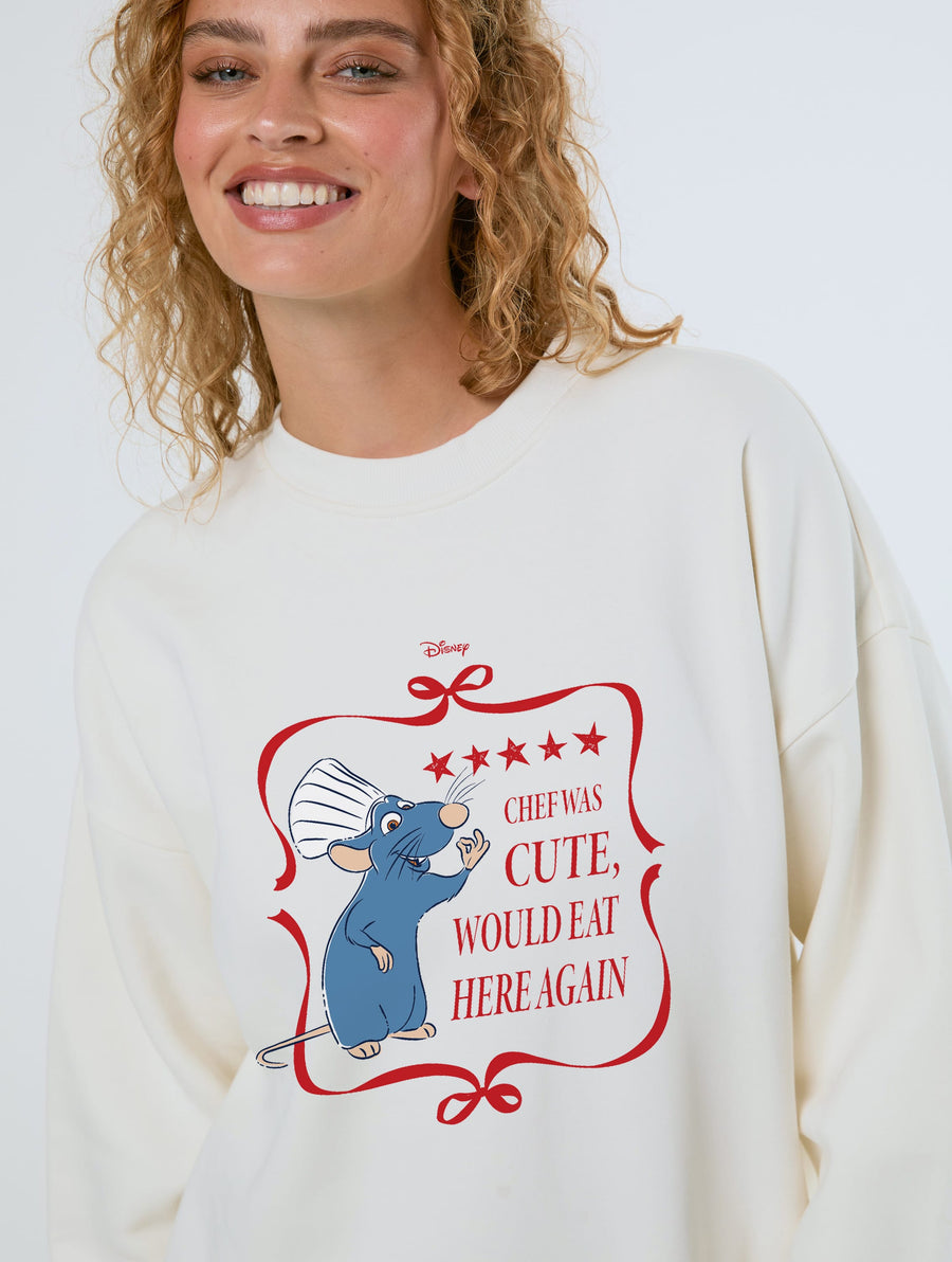 Disney Pixar Ratatouille Review Sweatshirt In White - Image 1