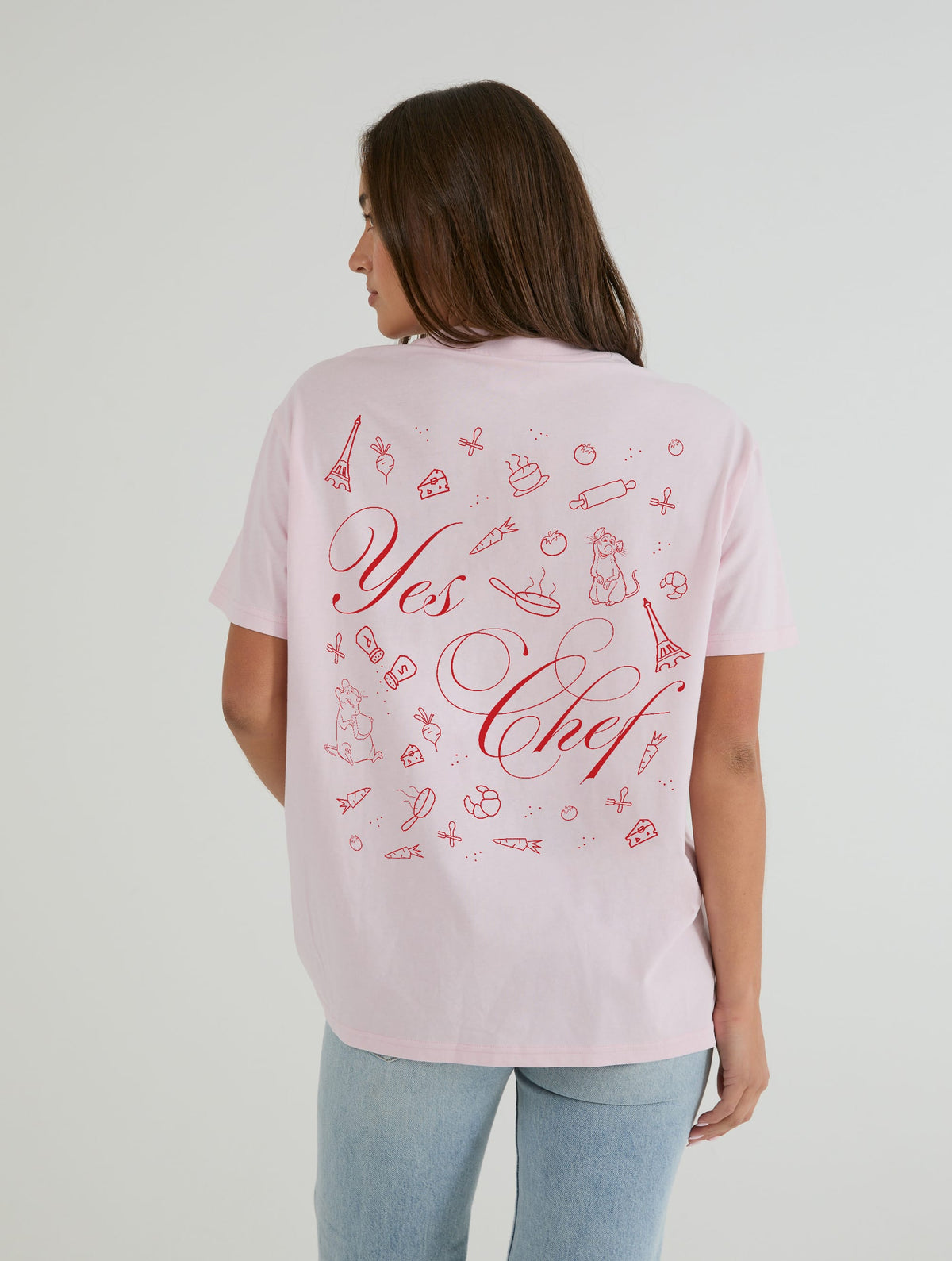 Disney Pixar Ratatouille Yes Chef T-Shirt In Pink - Image 1