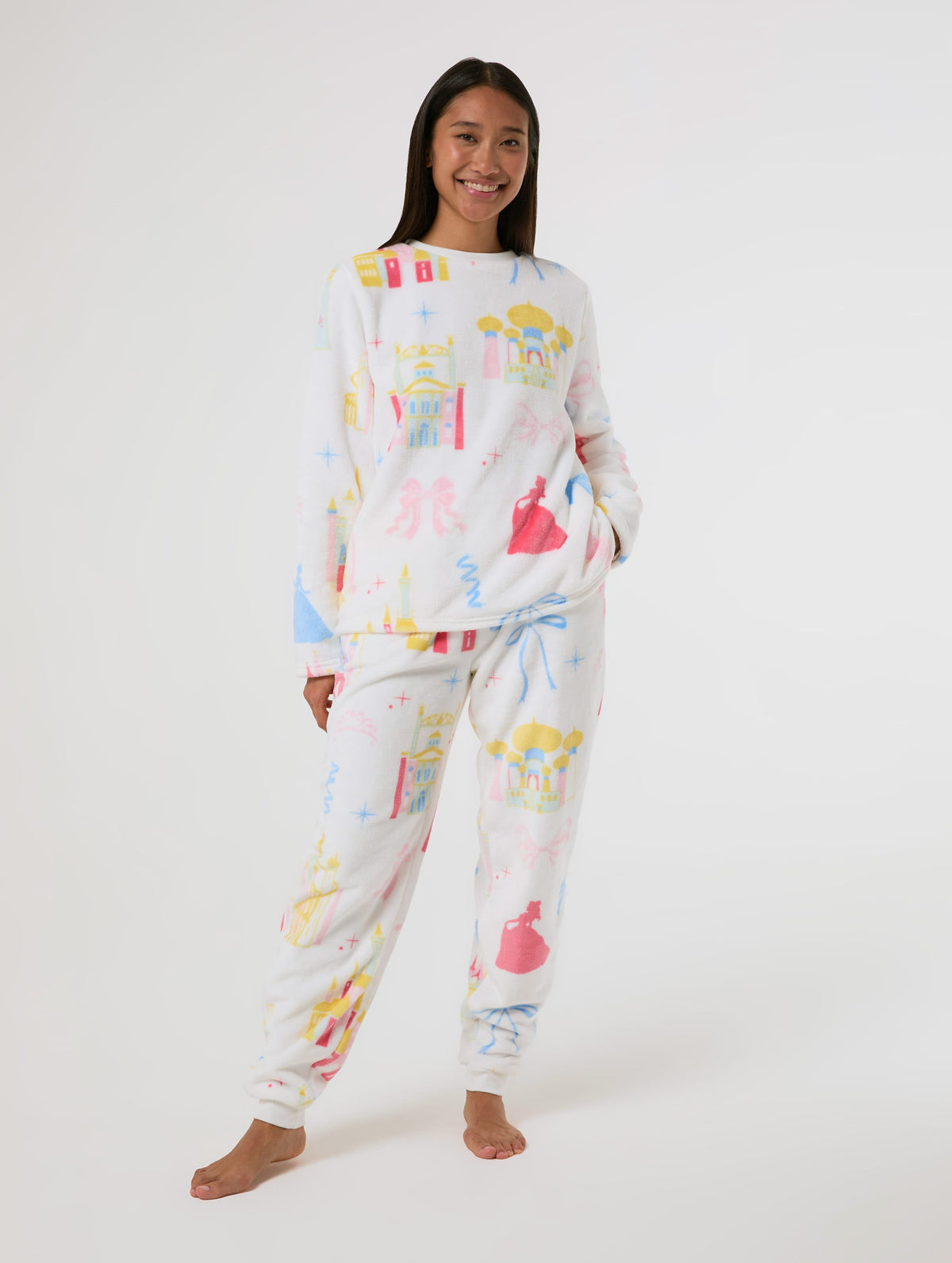Disney Princess Glitter Fleece Twosie Set - Image 3