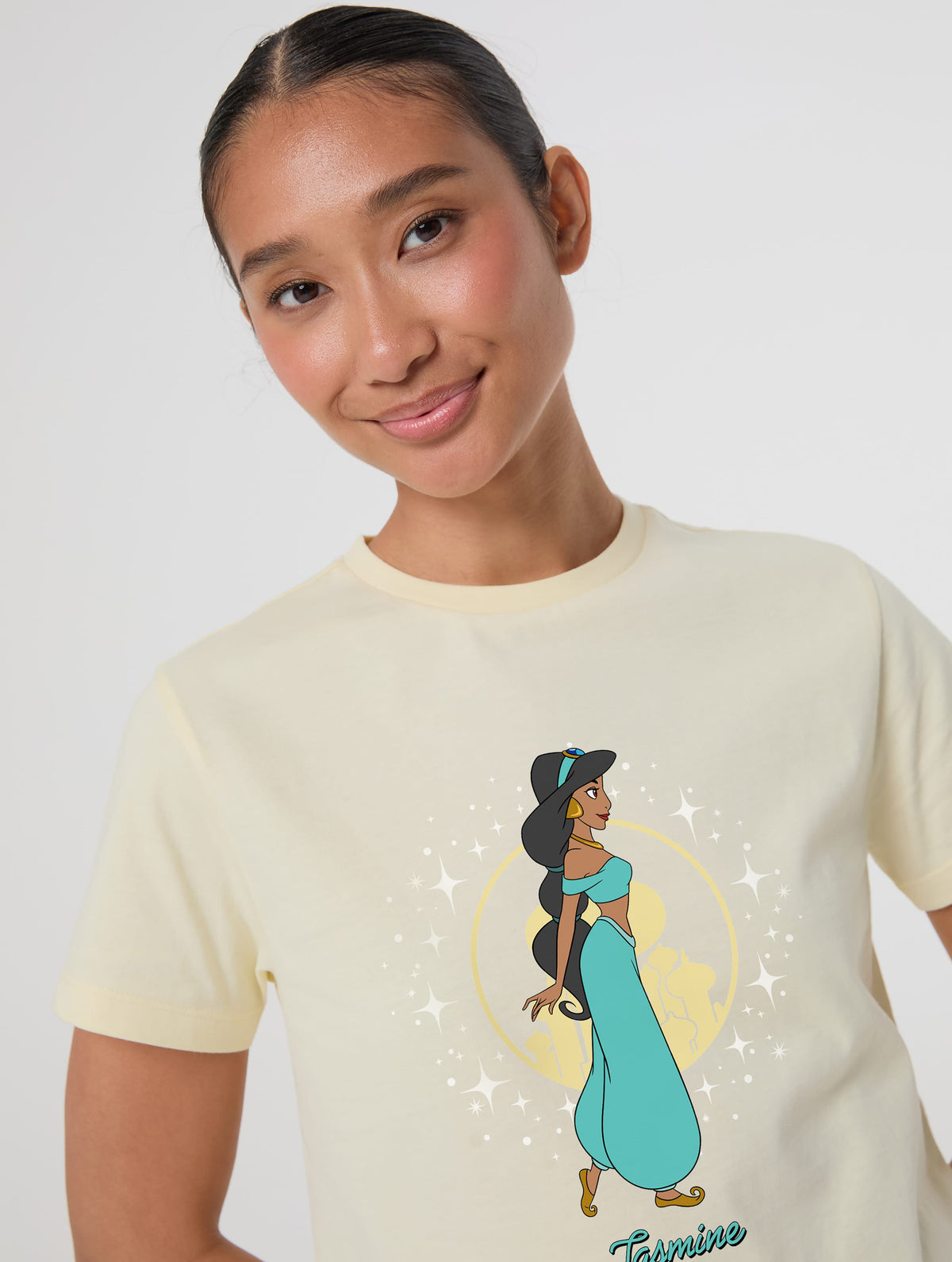 Disney Princess Jasmine Baby T-Shirt In Butter Yellow - Image 2