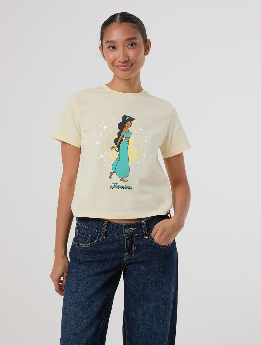 Disney Princess Jasmine Baby T-Shirt In Butter Yellow - Image 1