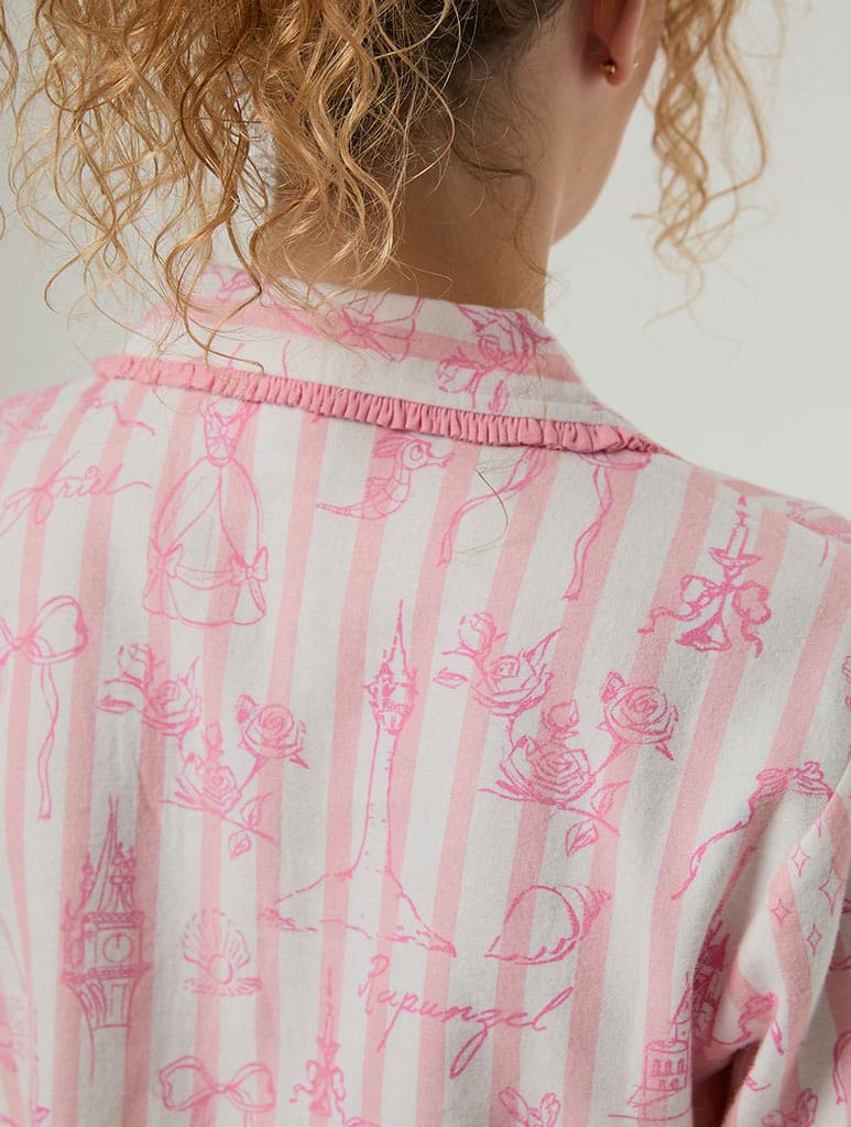 Disney Princess Stripe Pyjama Set with Scrunchie - Image 7