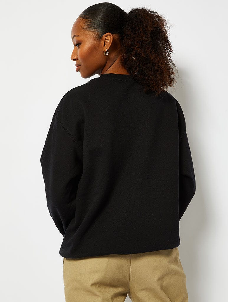 Disney Stitch Christmas Pudding Sweatshirt in Black