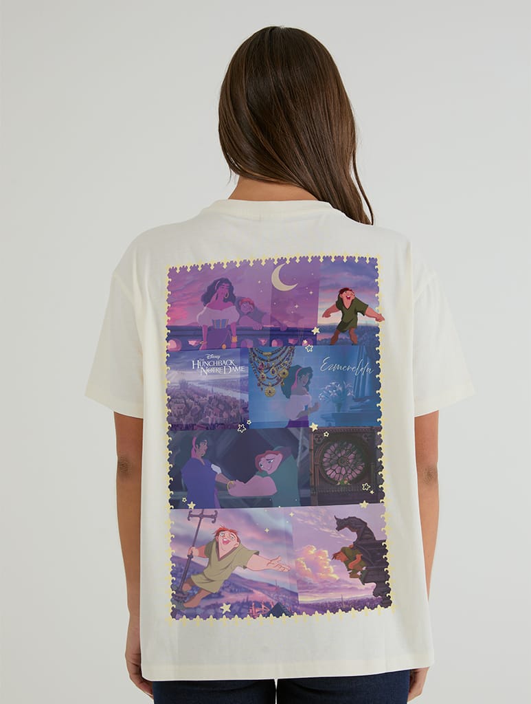 Disney The Hunchback Of Notre Dame Poster T-Shirt In White - Image 1