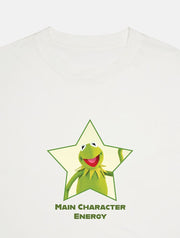 Disney The Muppets Kermit Main Character Energy Baby T-Shirt In White