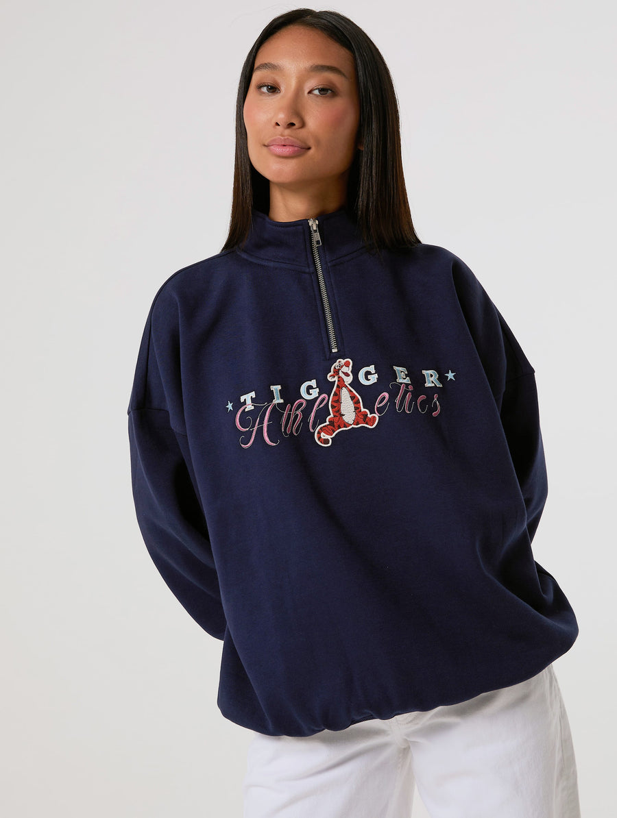 Disney Tigger Athletics Quarter Zip Sweatshirt