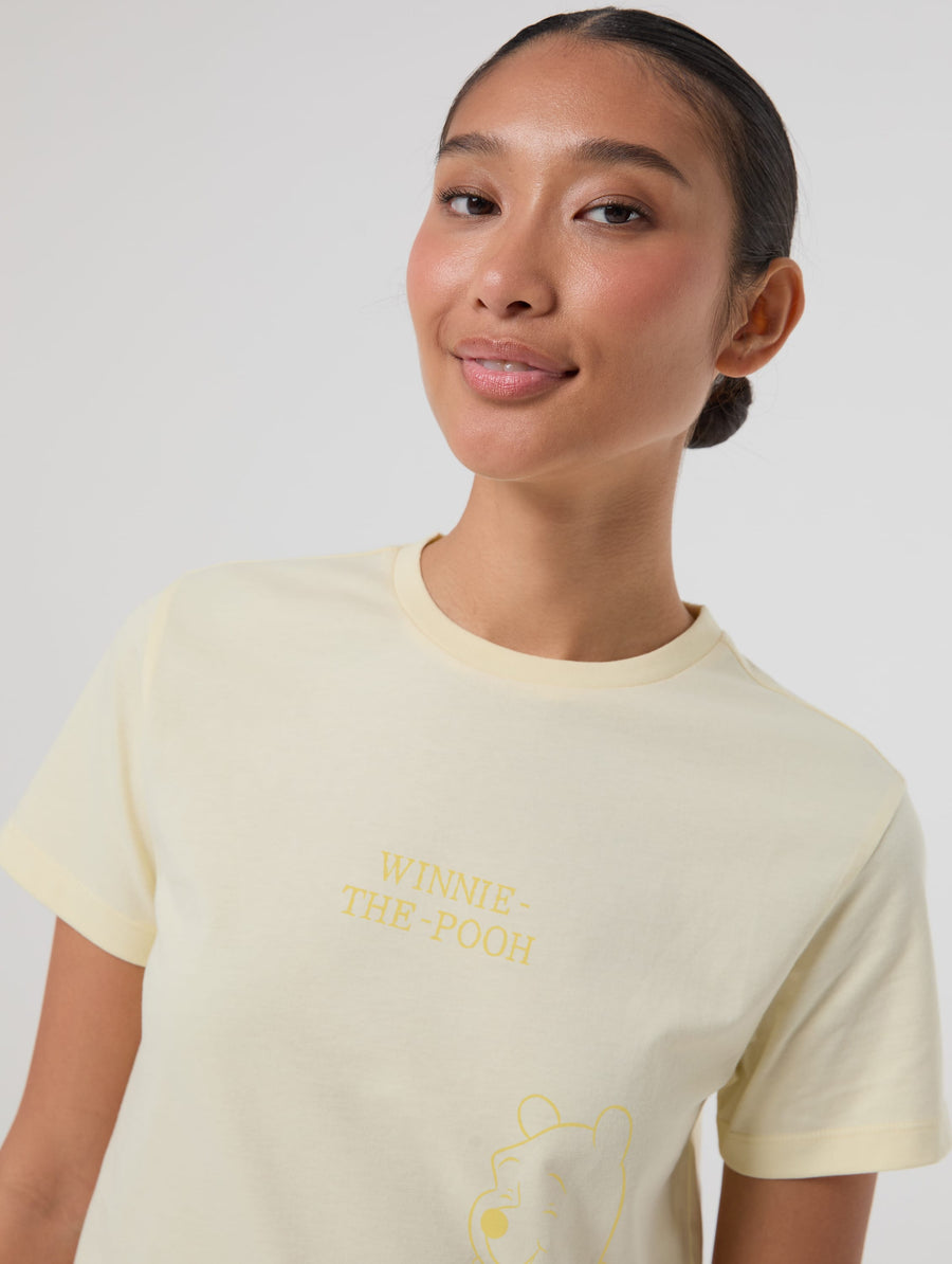 Disney Winnie The Pooh Baby T-Shirt In Butter Yellow