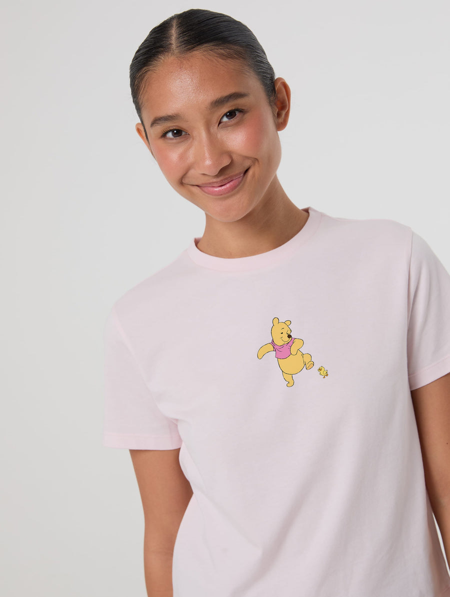 Disney Winnie The Pooh Duckling Baby T-Shirt In Pink - Image 1