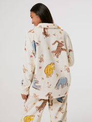 Disney Winnie The Pooh Ecru Fleece Pyjama Set