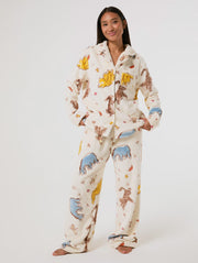 Disney Winnie The Pooh Ecru Fleece Pyjama Set