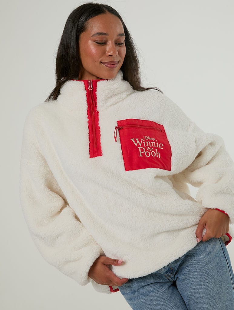 Disney Winnie the Pooh Embroidered Fleece Jacket - Image 1