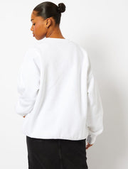 Disney Winnie The Pooh Snowflake Sweatshirt In Ecru