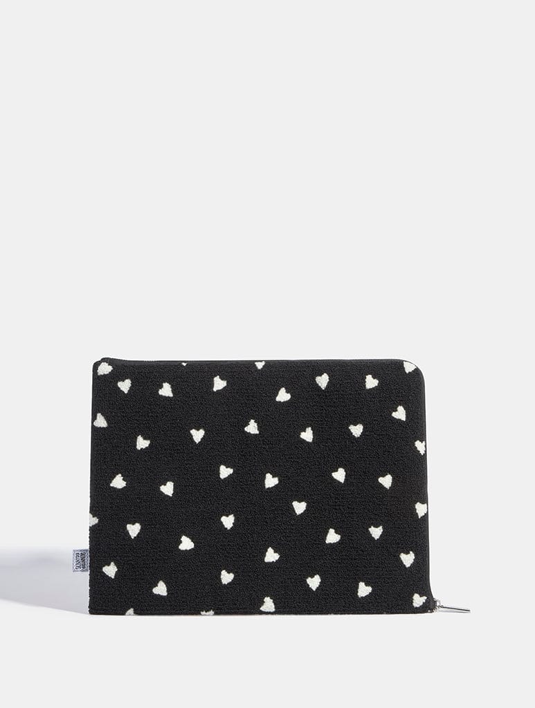 Ditsy Heart Fuzzy Laptop Case - Image 1