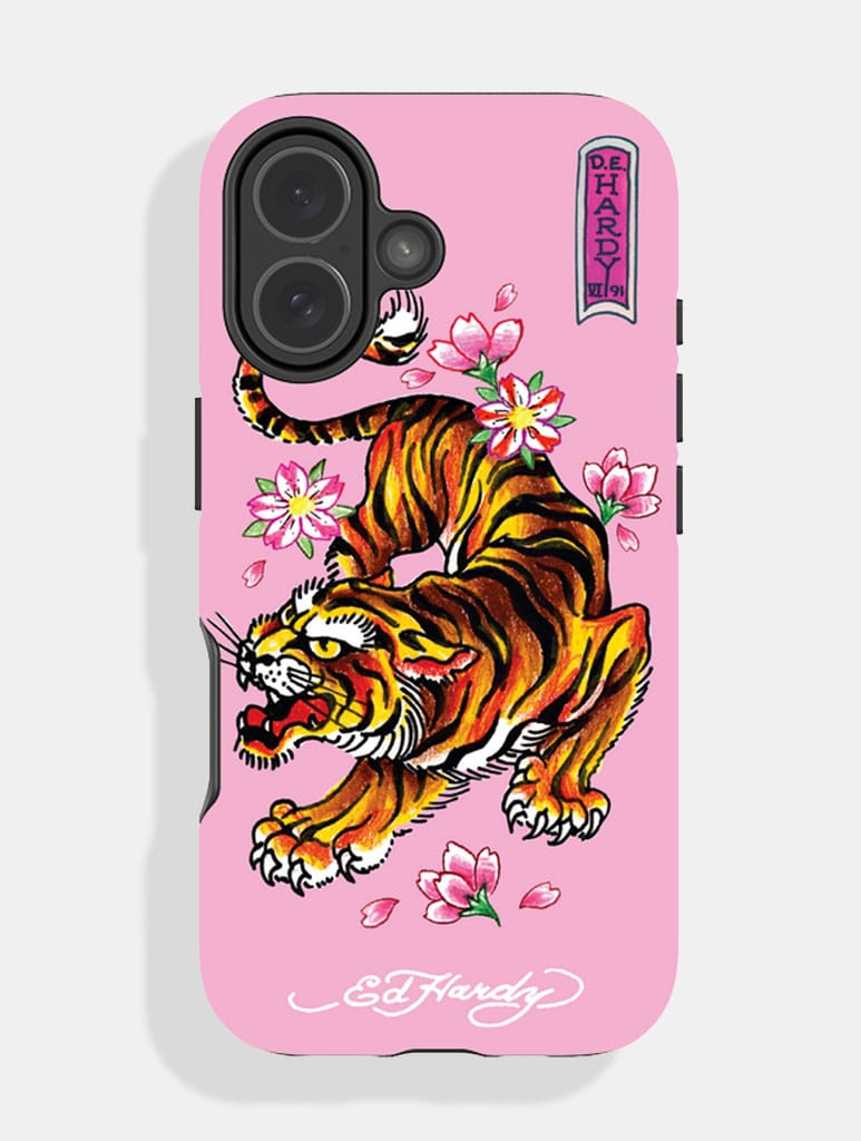 Ed Hardy x Skinnydip Pink Tiger Ultra Protective iPhone Case - Image 1