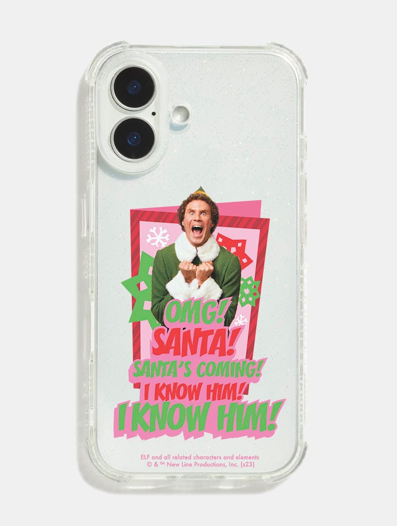Elf x Skinnydip Santa, I Know Him! Shock iPhone Case - Image 1