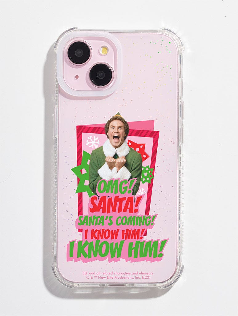 Elf x Skinnydip Santa, I Know Him! Shock iPhone Case - Image 1