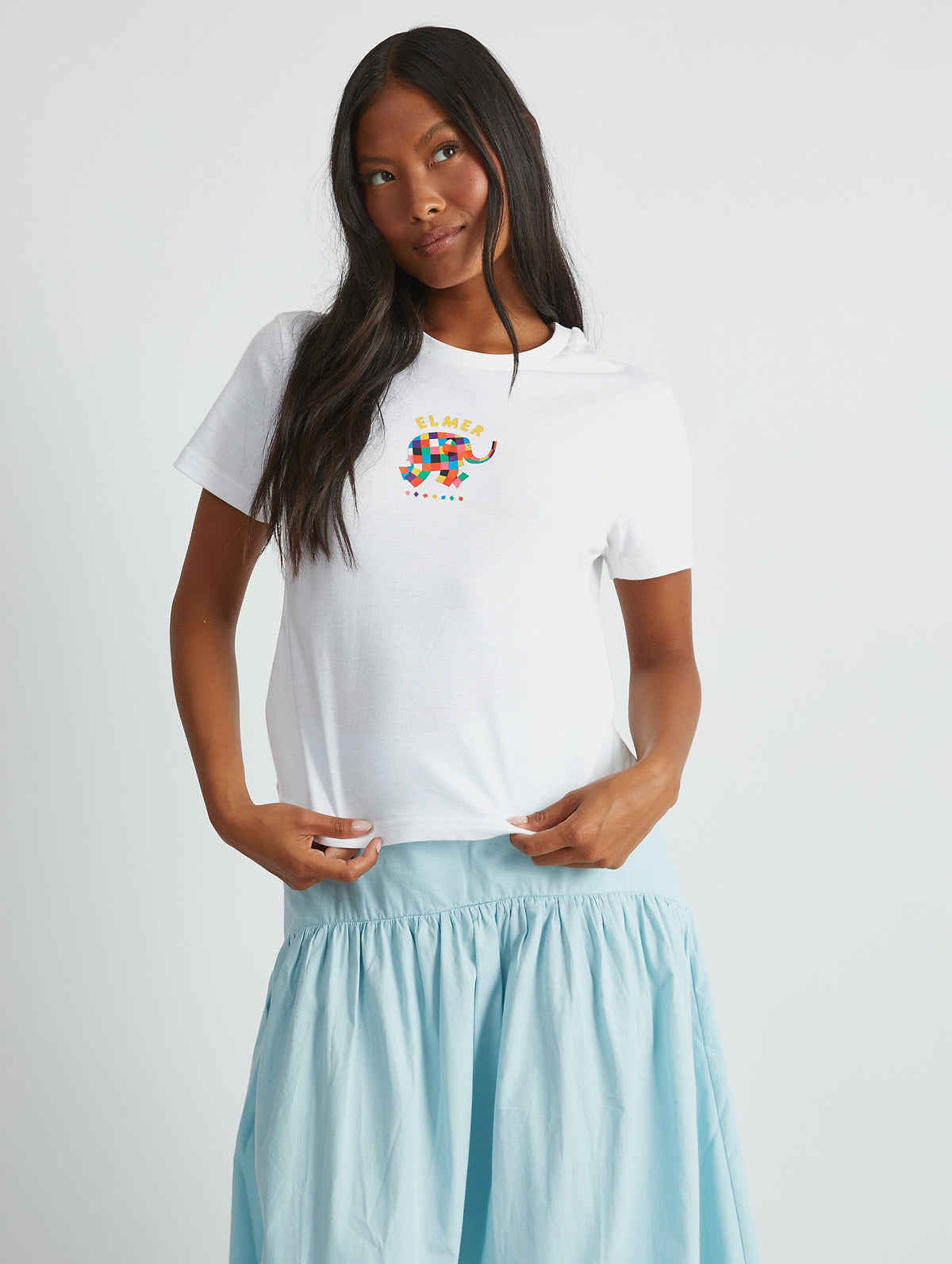 Elmer Baby T-Shirt in White - Image 4