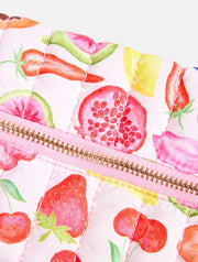 Exotic Flower Quilted Makeup Bag Set