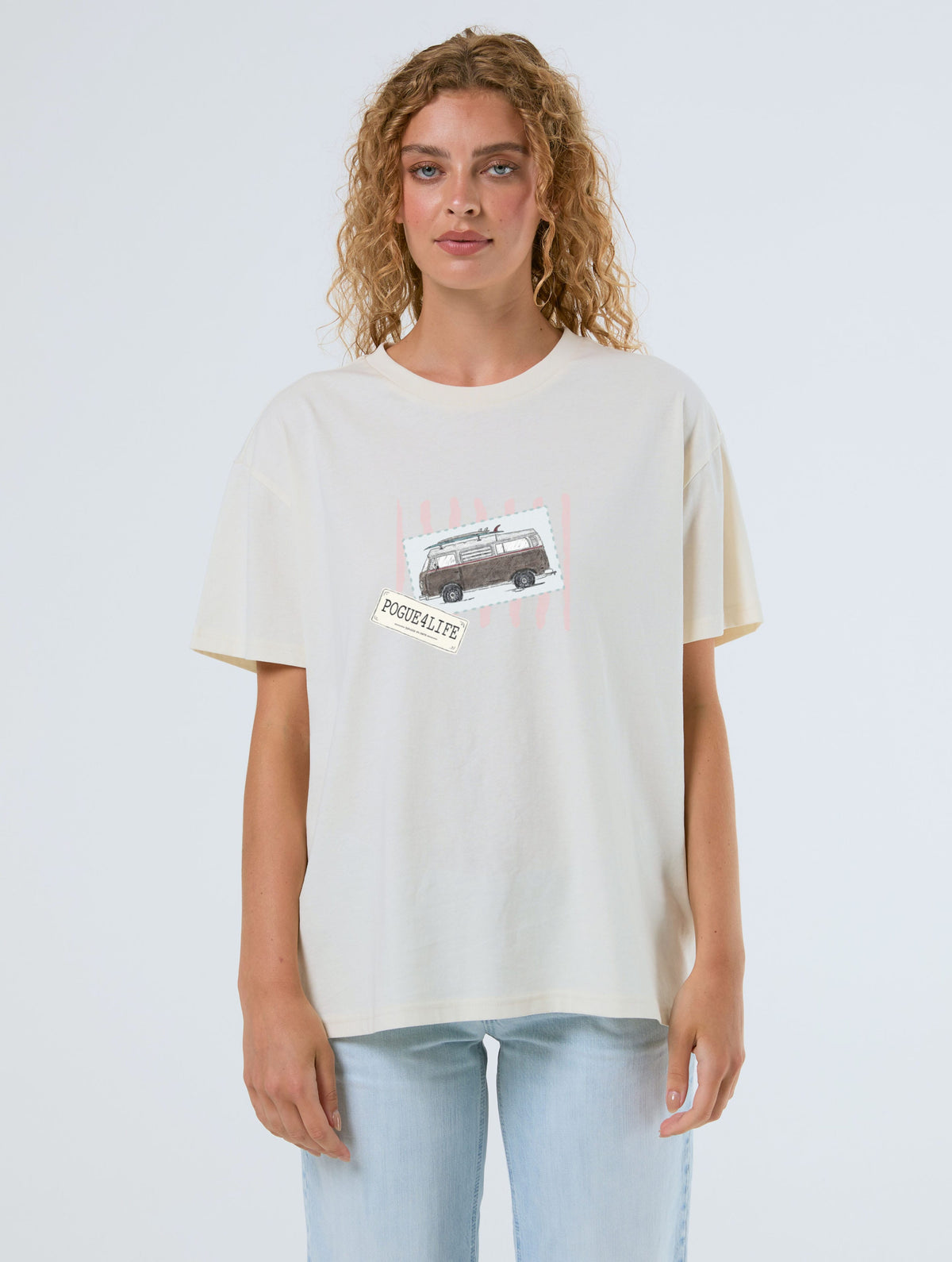 Island Sticker T-Shirt In White - Image 2