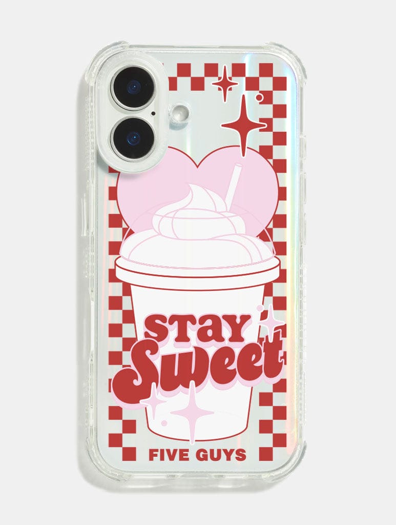 Five Guys x Skinnydip Red Stay Sweet Shock iPhone Case - Image 1