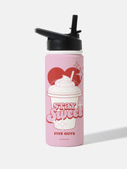 Five Guys x Skinnydip Stay Sweet 18oz Stainless Steel Water Bottle