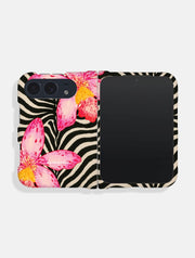 Floral Zebra Print Impact Resistant iPhone Duo Case
