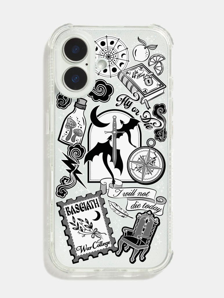 Fourth Wing Sticker Shock iPhone Case - Image 1