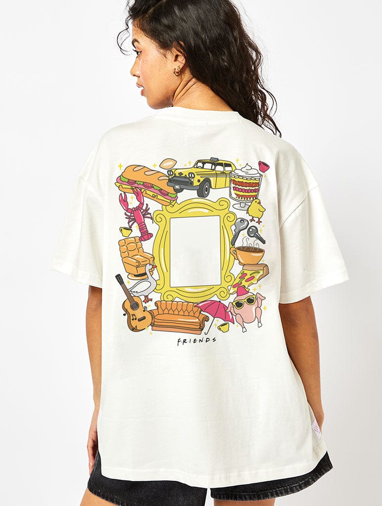Friends x Skinnydip Frame T-Shirt In Ecru - Image 1