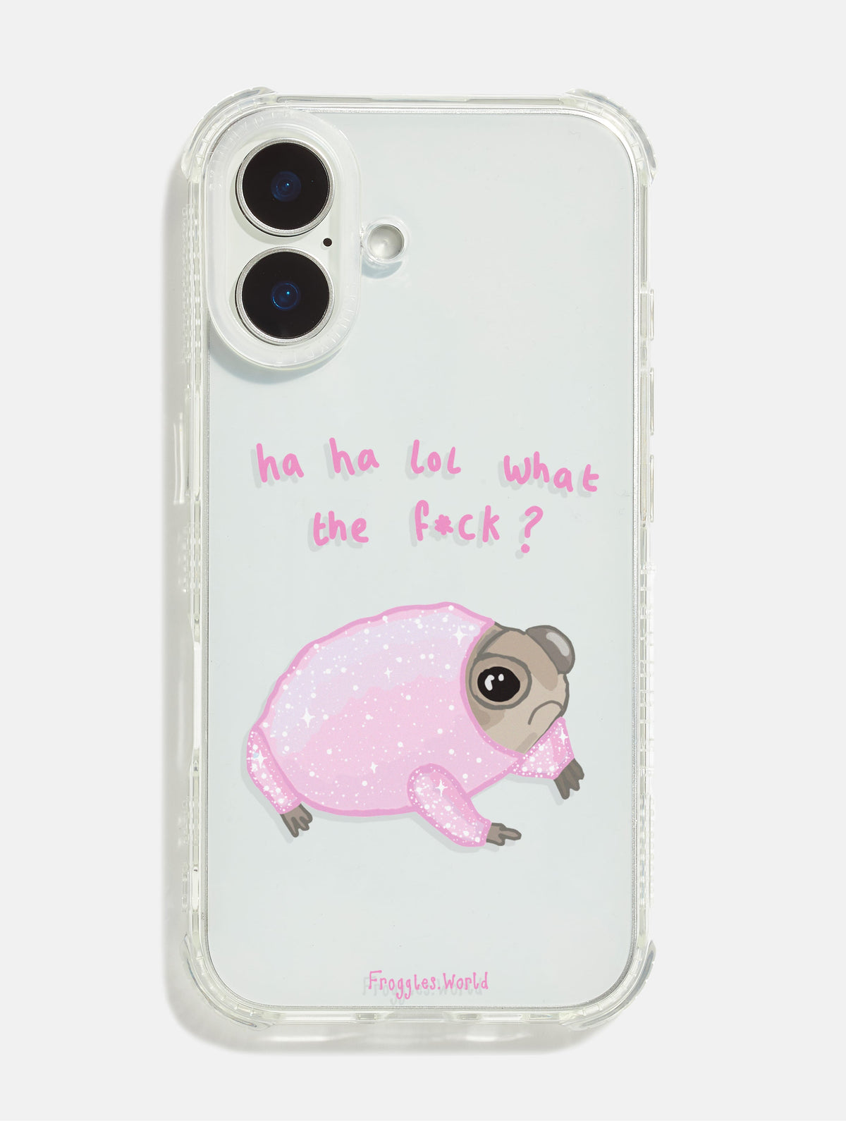 Froggles World x Skinnydip Ha Ha Lol Shock iPhone Case - Image 1