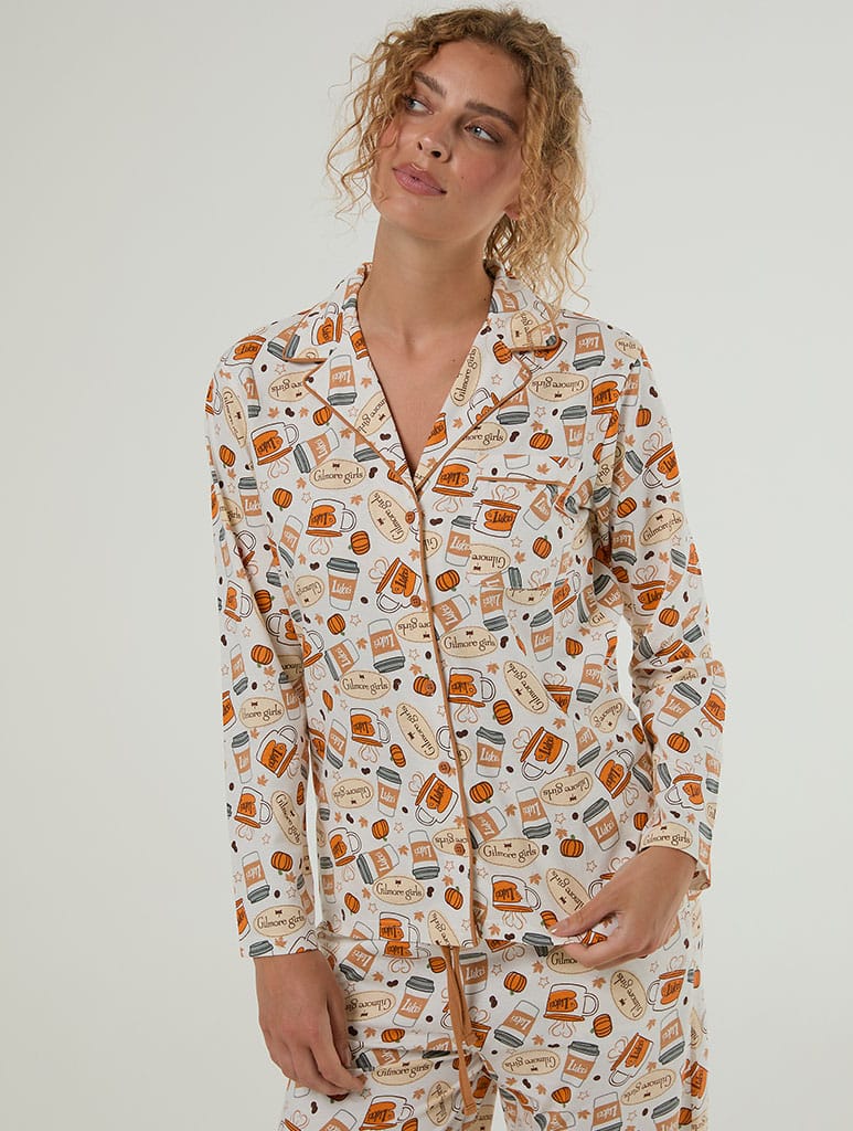 Gilmore Girls x Skinnydip Pyjama Set with Scrunchie - Image 1
