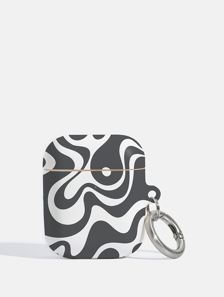Groovy Black Swirl AirPods Case - Image 1