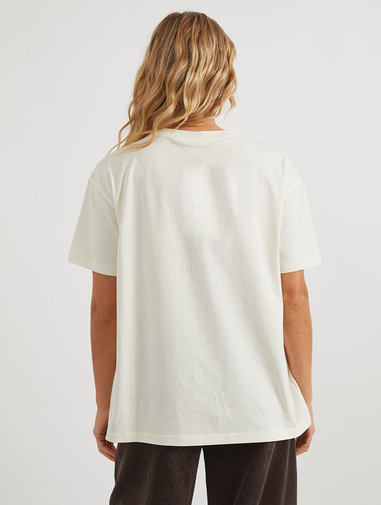 Hello Kitty x Skinnydip Candy Cane Bow T-Shirt In White - Image 2
