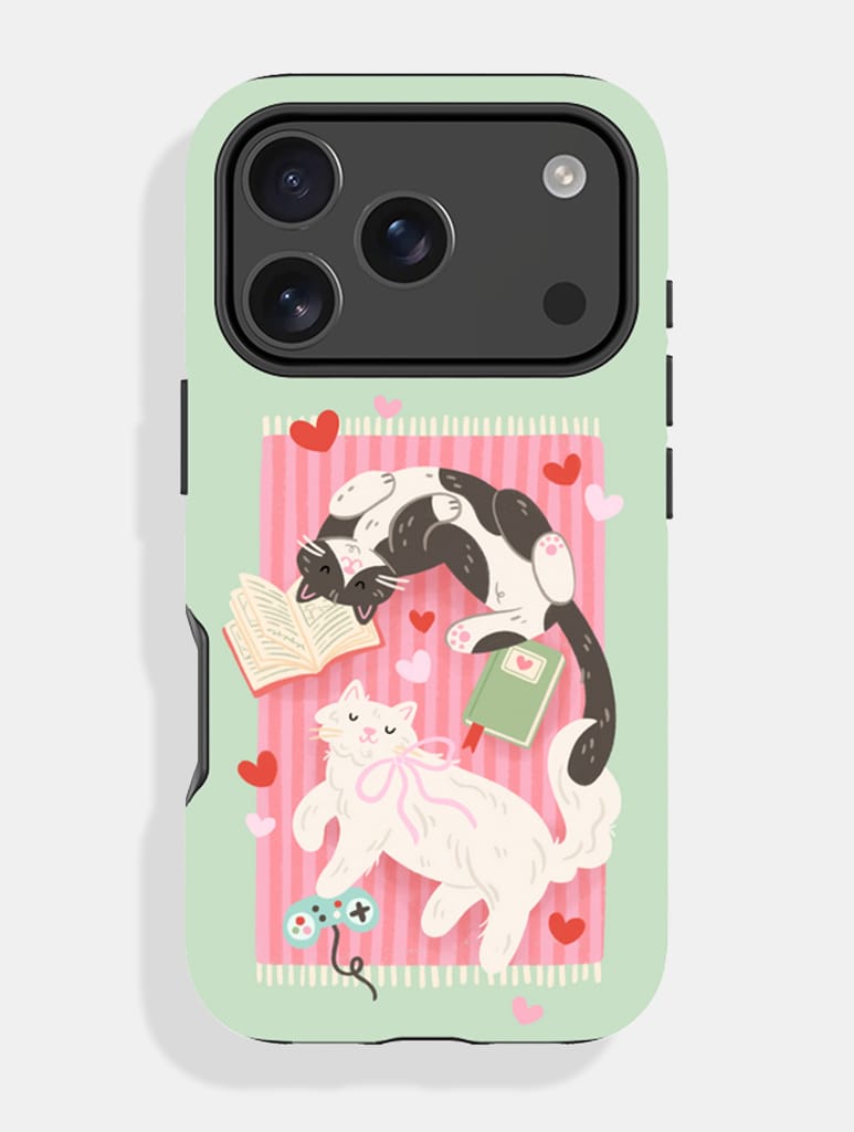 Hopscotch Paper Co x Skinnydip Cats On A Rug Ultra Protective iPhone Case - Image 1