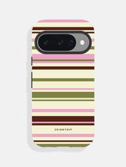 Horizontal Stripes Pink Green Brown Ultra Protective Google Pixel Case