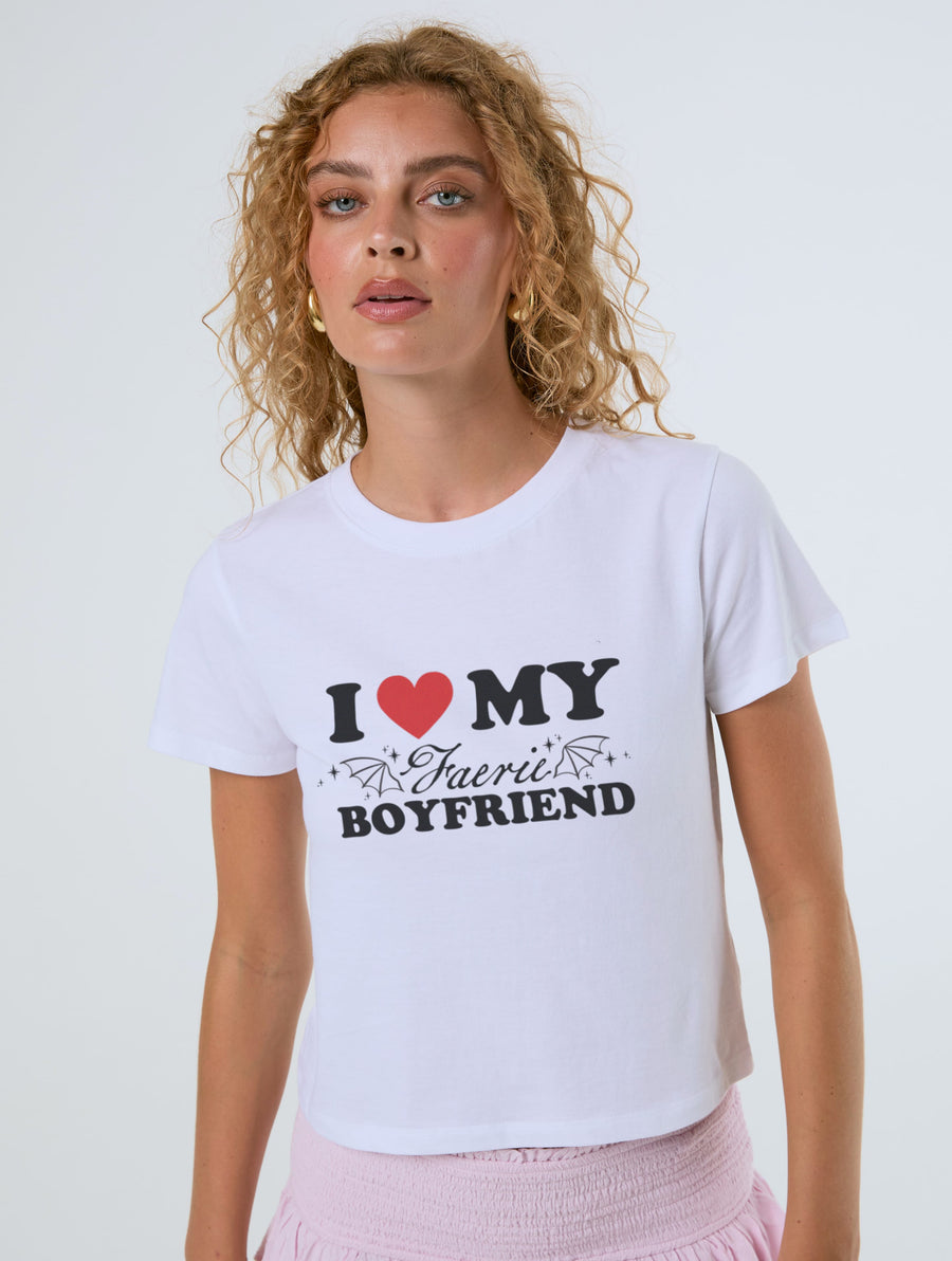 I Love My Faerie BF Baby T-Shirt In White
