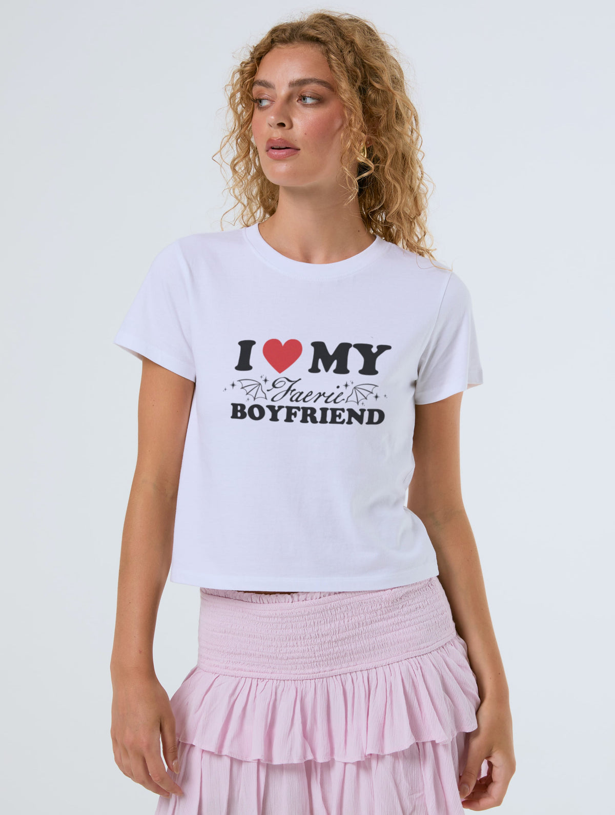 I Love My Faerie BF Baby T-Shirt In White - Image 1