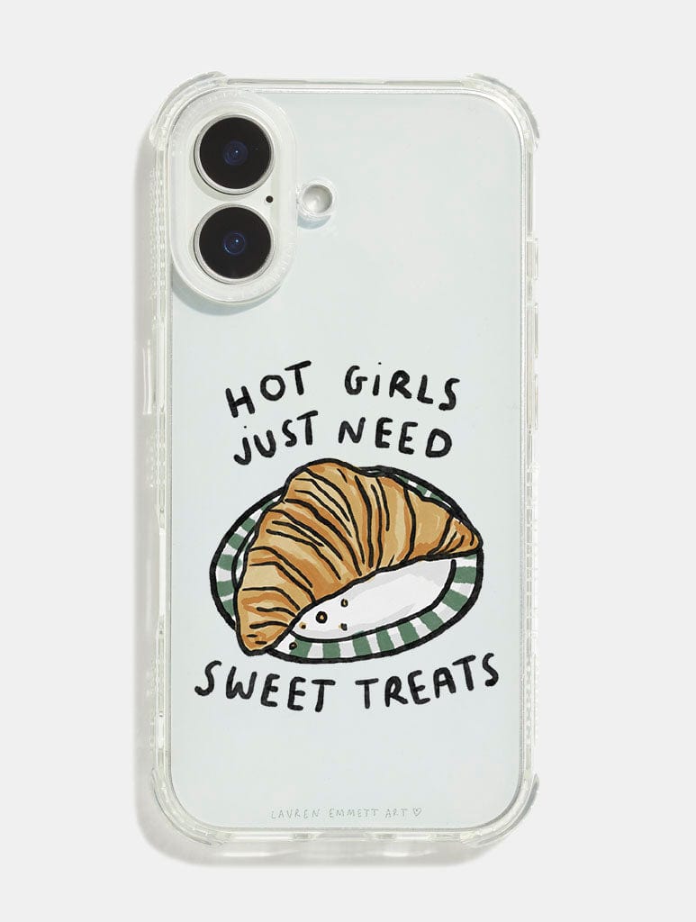 Lauren Emmett x Skinnydip Hot Girls Need Sweet Treats Shock iPhone Case - Image 1