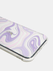 Lilac Swirl Shock iPhone Case