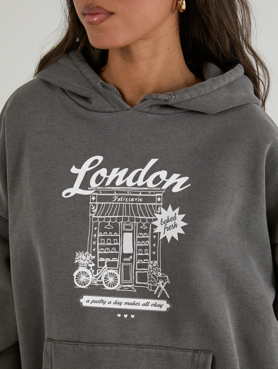 London Pâtisserie Hoodie In Acid Wash
