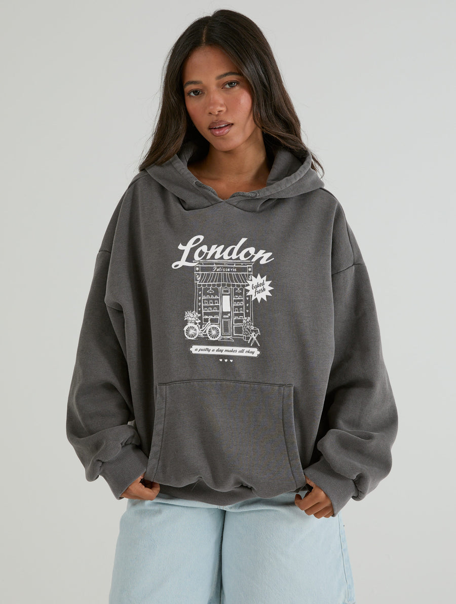 London Pâtisserie Hoodie In Acid Wash - Image 1