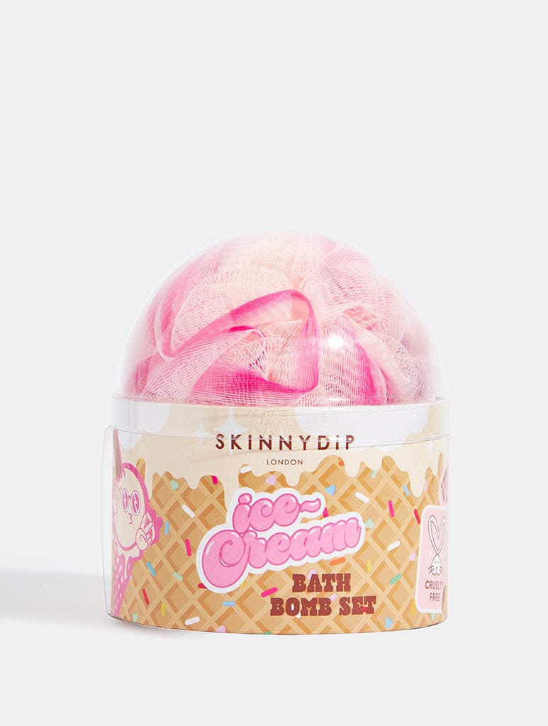 Loofah and Ice Cream Bath Bomb Gift Set - Image 1